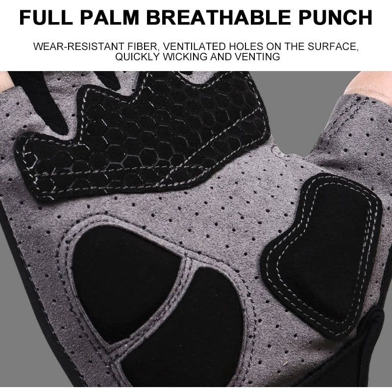 image-X-Tiger Cycling Gloves Mens MTB Road Gloves Reflective Mountain Bike Half Finger Gloves Bicycle Non-slip Sports Gloves