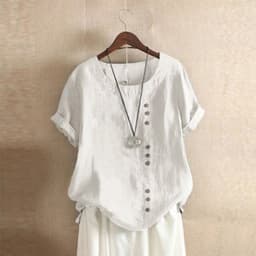 image-M-5XL Oversize T-shirt Top Women 2023 Summe Loose White Blouse Vintage Pullover Shirts Tees Elegant Female Clothing Y2k Crop Top