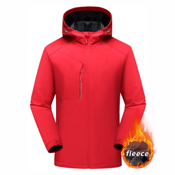 image-Men's Winter Inner Fleece Waterproof Jacket Custom Printing Embroidery Logo Outdoor Windbreaker Hiking Camping Thermal Coat 4xl