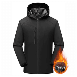 image-Men's Winter Inner Fleece Waterproof Jacket Custom Printing Embroidery Logo Outdoor Windbreaker Hiking Camping Thermal Coat 4xl