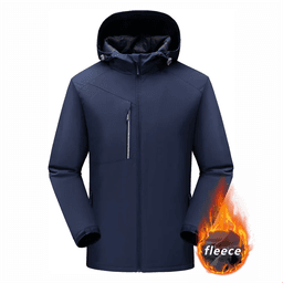 image-Men's Winter Inner Fleece Waterproof Jacket Custom Printing Embroidery Logo Outdoor Windbreaker Hiking Camping Thermal Coat 4xl