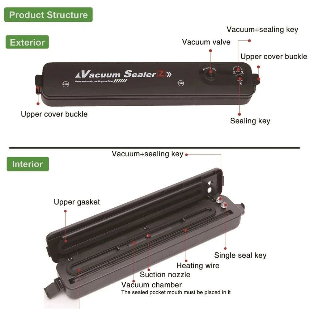 image-Mi Vacuum Sealer Packaging Machine Household Food Automatic Vacuum Sealing Machine Small Plastic Sealing Machine Vacuum Ma