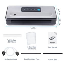 image-INKBIRD Plastic Bag Sealer Vacuum Sealing Machines With Dry/Moist/Pulse/Canister Packaging Modes Versatile Kitchen Appliances