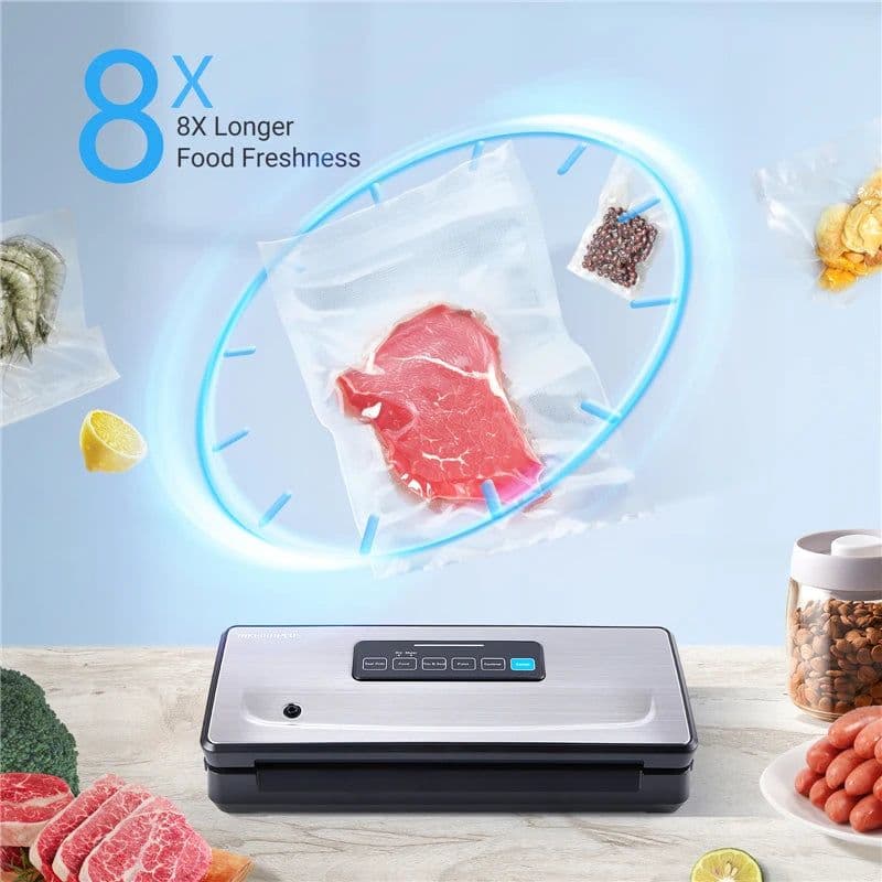 image-INKBIRD Plastic Bag Sealer Vacuum Sealing Machines With Dry/Moist/Pulse/Canister Packaging Modes Versatile Kitchen Appliances