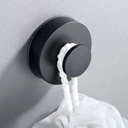image-Black/white Vacuum Suction Cup Hooks Punch Free Bath Sucker Hook Wall Hook Hanger Glass Kitchen Bathroom Hooks for Towel Handbag