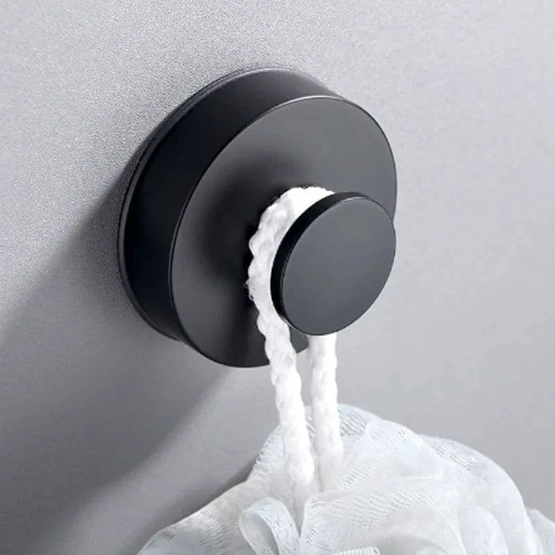 image-Black/white Vacuum Suction Cup Hooks Punch Free Bath Sucker Hook Wall Hook Hanger Glass Kitchen Bathroom Hooks for Towel Handbag