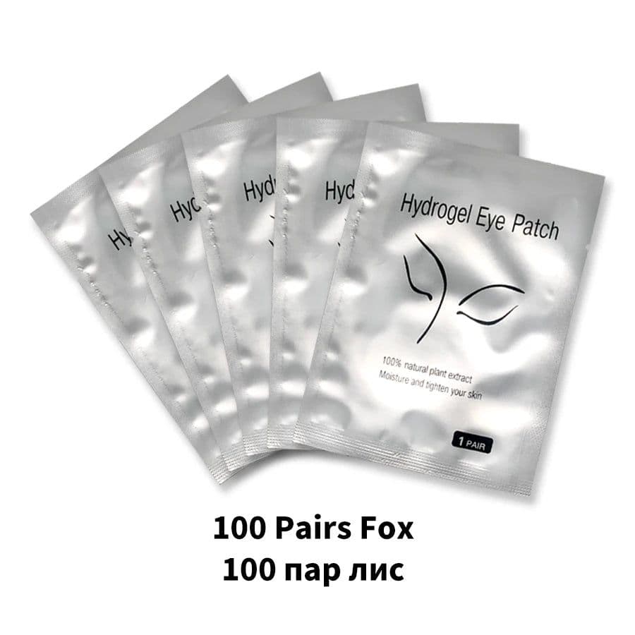 image-20/50/100 Pairs Eyelashes Patch Hydrogel Patches Eyelash Extension Patch Lash Extension Supplies Gel Pad Under Eye Patches Pads