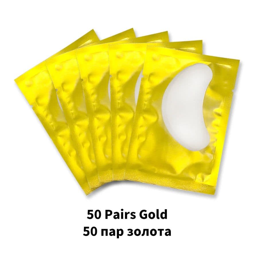 image-20/50/100 Pairs Eyelashes Patch Hydrogel Patches Eyelash Extension Patch Lash Extension Supplies Gel Pad Under Eye Patches Pads