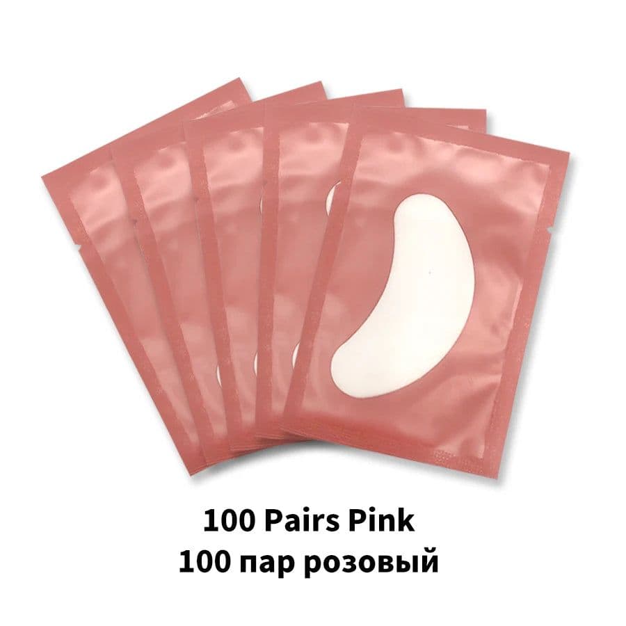 image-20/50/100 Pairs Eyelashes Patch Hydrogel Patches Eyelash Extension Patch Lash Extension Supplies Gel Pad Under Eye Patches Pads