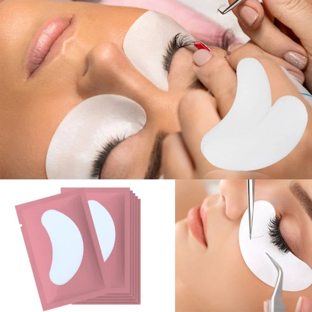 image-20/50/100 Pairs Eyelashes Patch Hydrogel Patches Eyelash Extension Patch Lash Extension Supplies Gel Pad Under Eye Patches Pads