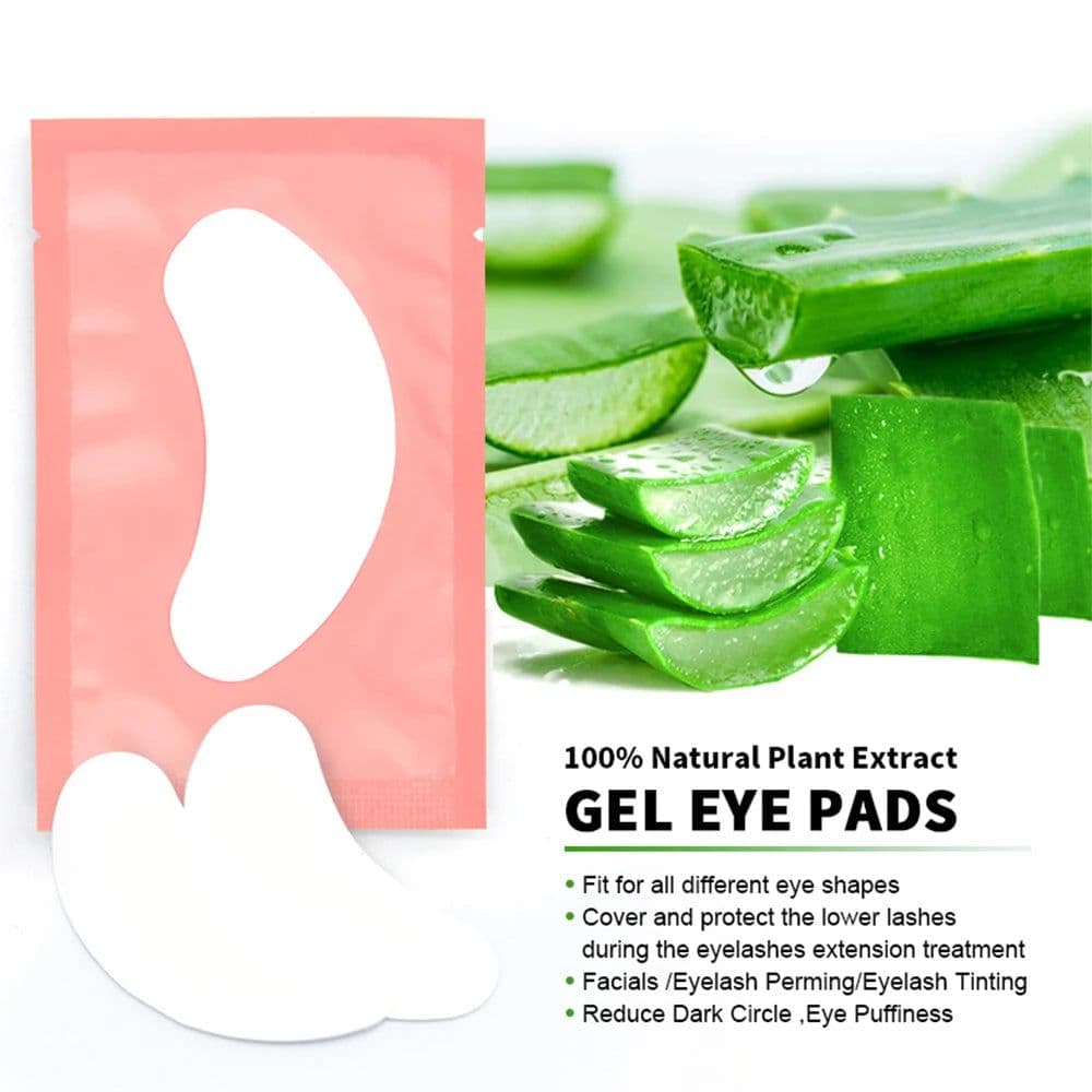 image-20/50/100 Pairs Eyelashes Patch Hydrogel Patches Eyelash Extension Patch Lash Extension Supplies Gel Pad Under Eye Patches Pads