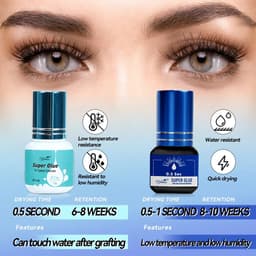 image-Yelix Eyelash Extension Glue 0.5-1 Sec Fast Dry Individual Lashes Glue Sensitive Eye Black/Clear Eyelash Glue Lash Extension
