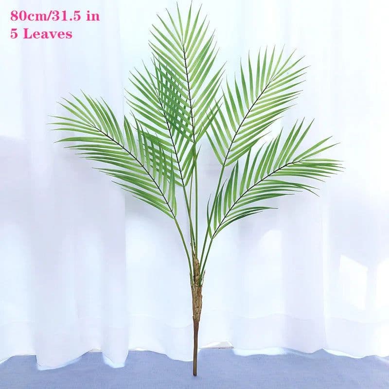 image-Large Artificial Palm Tree Green Tropical Fake Plants Flower Arrangement Props Home Decoration Hotel Office Party Deco Accessori