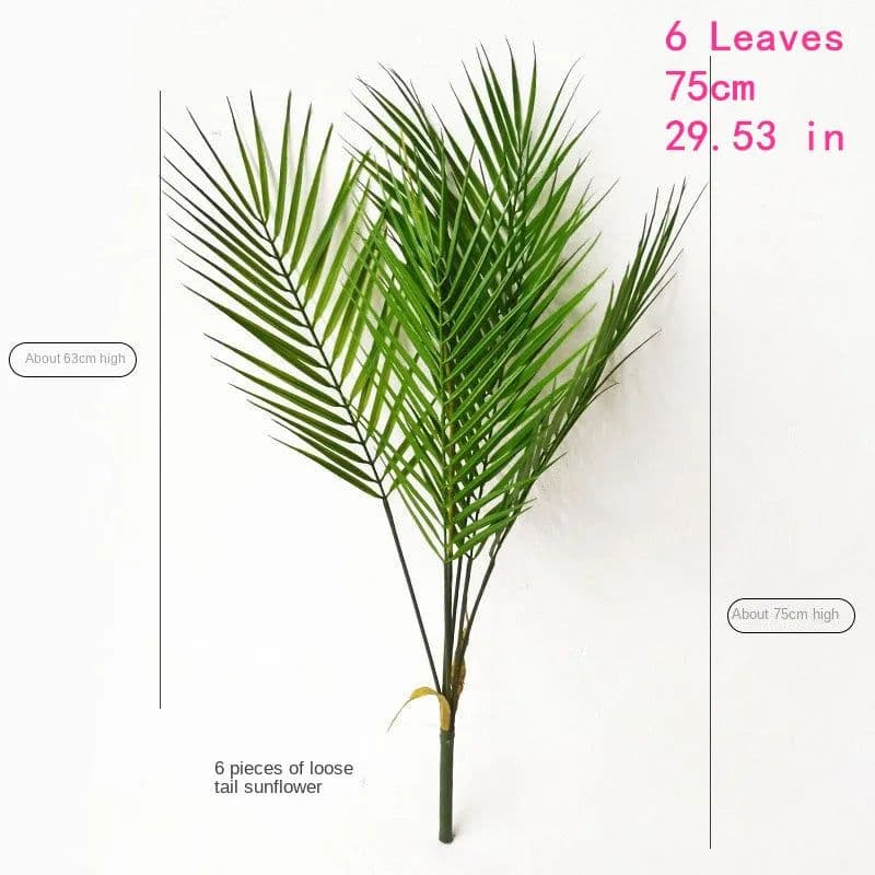 image-Large Artificial Palm Tree Green Tropical Fake Plants Flower Arrangement Props Home Decoration Hotel Office Party Deco Accessori