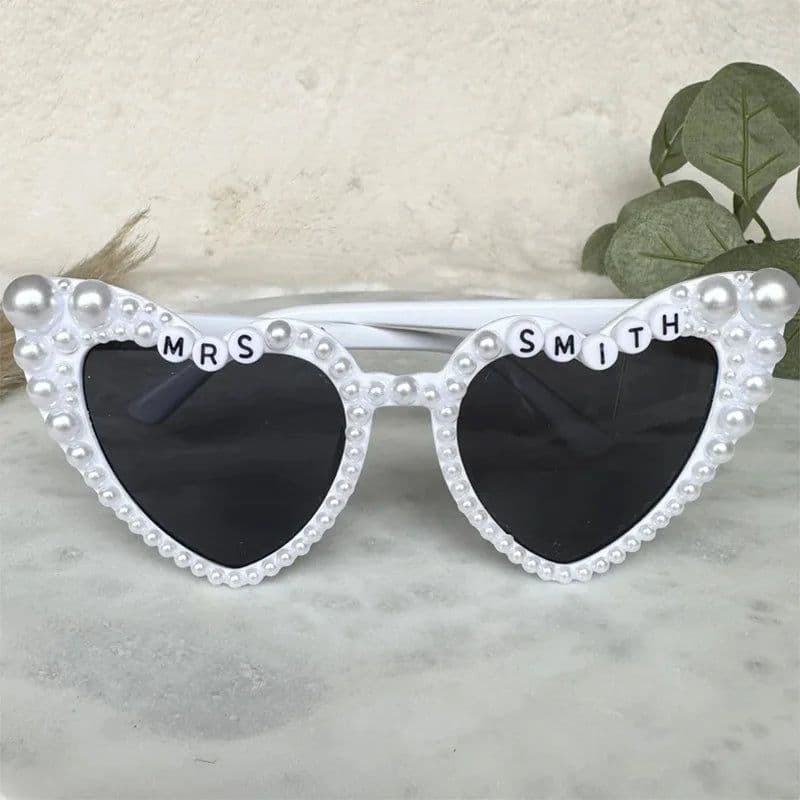 image-Personalised custom Bride to be Future Mrs sunglasses Bridal Shower Wedding Engagement Bachelorette hen Party decoration Gift