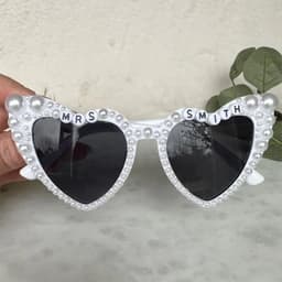 image-Personalised custom Bride to be Future Mrs sunglasses Bridal Shower Wedding Engagement Bachelorette hen Party decoration Gift