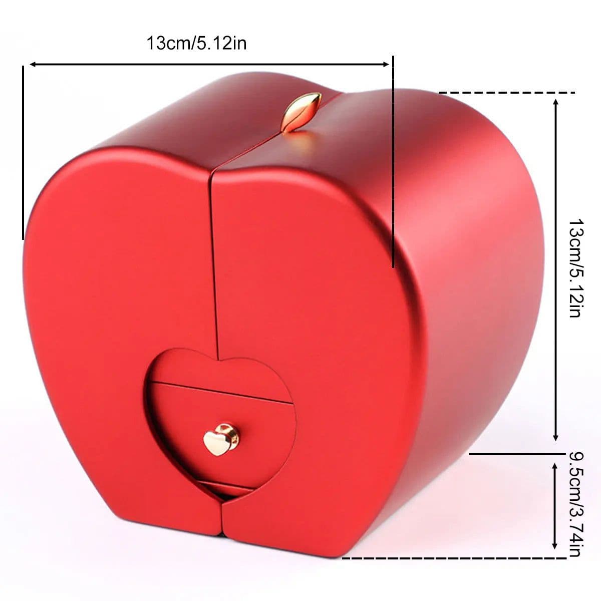 image-Dropshipping Christmas Gift Red Apple Jewelry Box Necklace Eternal Rose for Girl Mother's Day New Year Valentine's Day Gifts