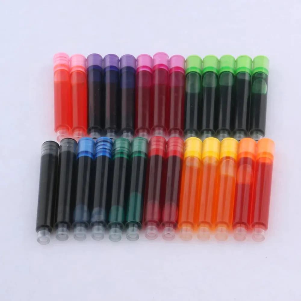 image-10pc 3.4mm Fountain Pen Ink refill Converter Pump Cartridges Pen ink BLUE color School Office Writing Supplies