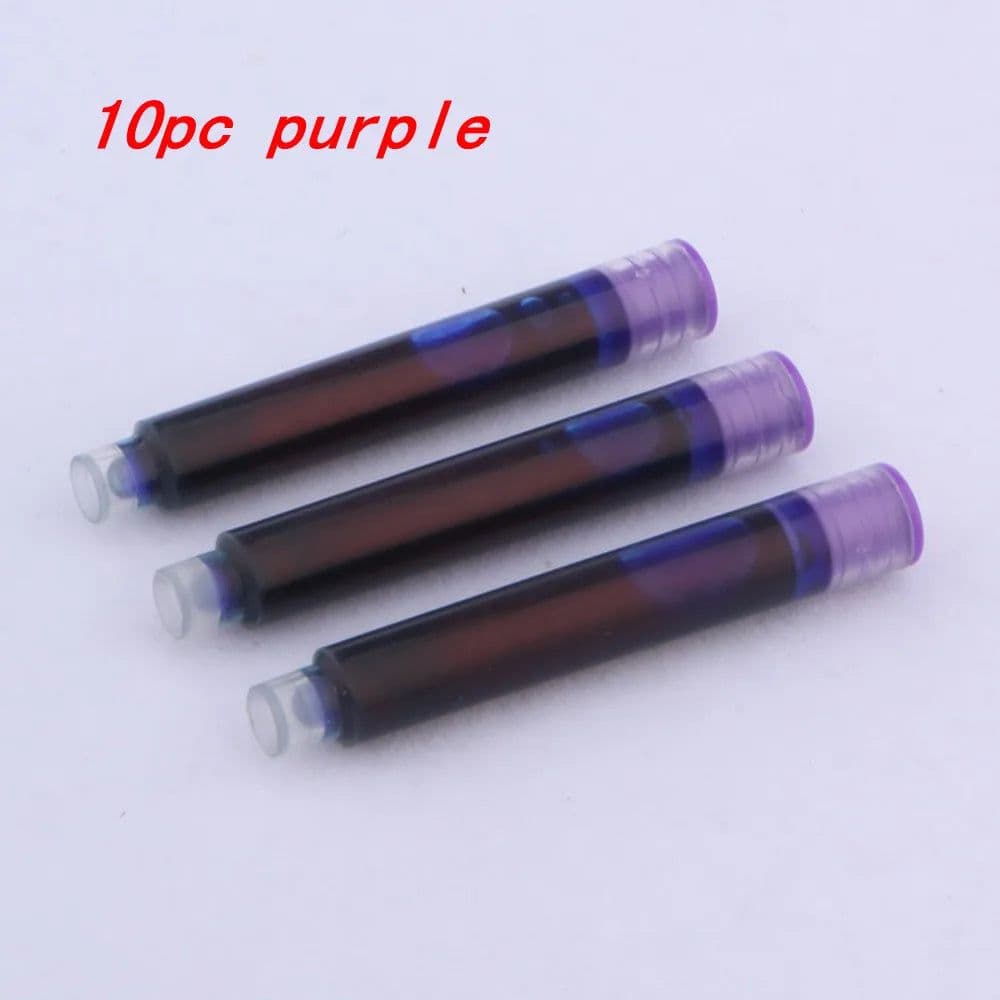 image-10pc 3.4mm Fountain Pen Ink refill Converter Pump Cartridges Pen ink BLUE color School Office Writing Supplies