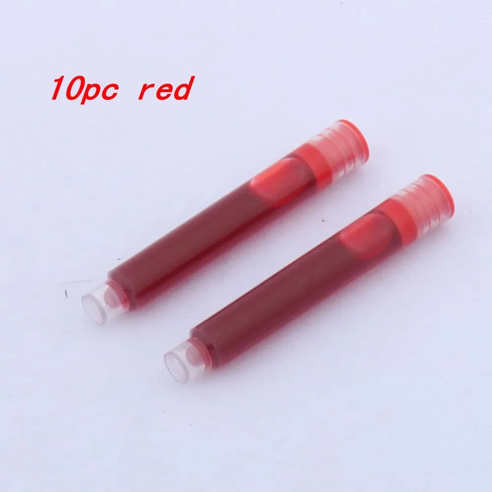 image-10pc 3.4mm Fountain Pen Ink refill Converter Pump Cartridges Pen ink BLUE color School Office Writing Supplies