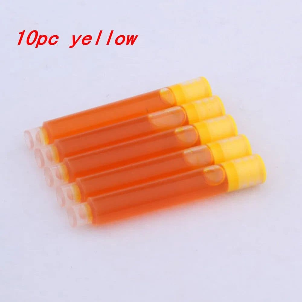image-10pc 3.4mm Fountain Pen Ink refill Converter Pump Cartridges Pen ink BLUE color School Office Writing Supplies