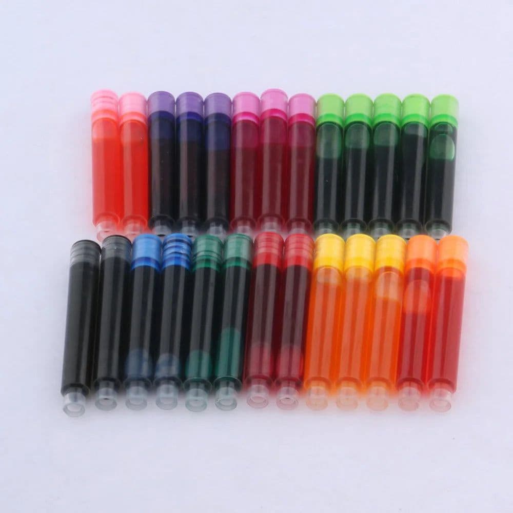 image-10pc 3.4mm Fountain Pen Ink refill Converter Pump Cartridges Pen ink BLUE color School Office Writing Supplies