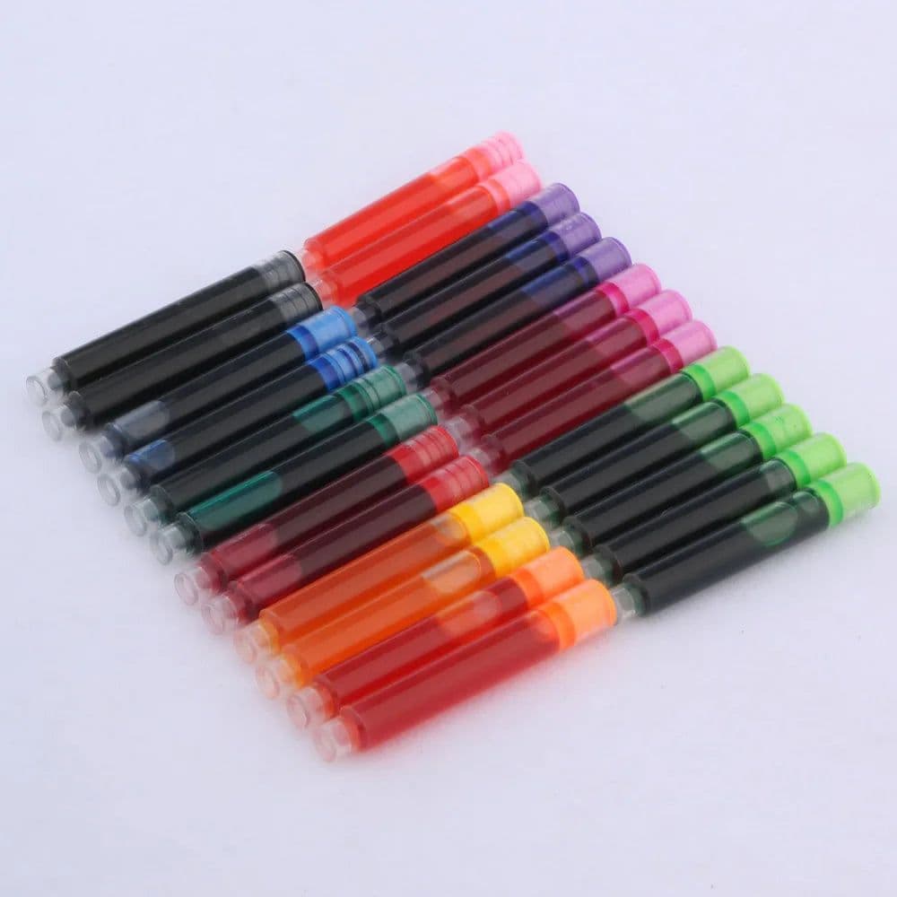 image-10pc 3.4mm Fountain Pen Ink refill Converter Pump Cartridges Pen ink BLUE color School Office Writing Supplies