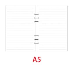 image-Classic 6 holes binder notebook inner paper core/refilling inner papers:line,grid,dots,list,daily weekly monthly planner A5 A6