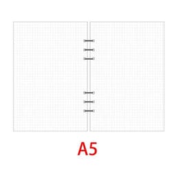 image-Classic 6 holes binder notebook inner paper core/refilling inner papers:line,grid,dots,list,daily weekly monthly planner A5 A6