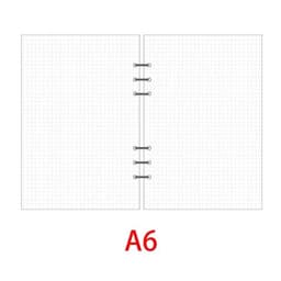 image-Classic 6 holes binder notebook inner paper core/refilling inner papers:line,grid,dots,list,daily weekly monthly planner A5 A6