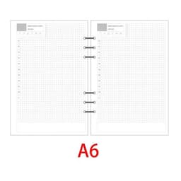 image-Classic 6 holes binder notebook inner paper core/refilling inner papers:line,grid,dots,list,daily weekly monthly planner A5 A6