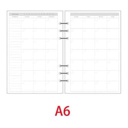 image-Classic 6 holes binder notebook inner paper core/refilling inner papers:line,grid,dots,list,daily weekly monthly planner A5 A6