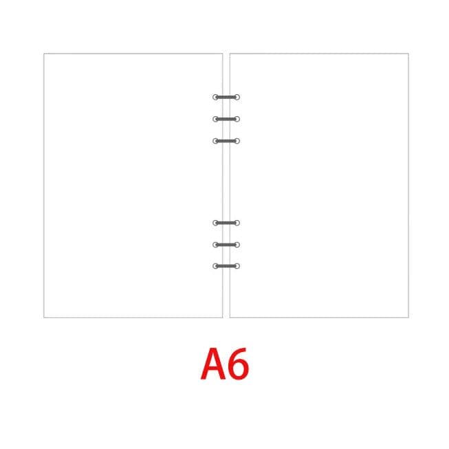 image-Classic 6 holes binder notebook inner paper core/refilling inner papers:line,grid,dots,list,daily weekly monthly planner A5 A6
