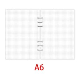 image-Classic 6 holes binder notebook inner paper core/refilling inner papers:line,grid,dots,list,daily weekly monthly planner A5 A6