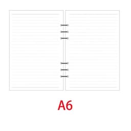 image-Classic 6 holes binder notebook inner paper core/refilling inner papers:line,grid,dots,list,daily weekly monthly planner A5 A6