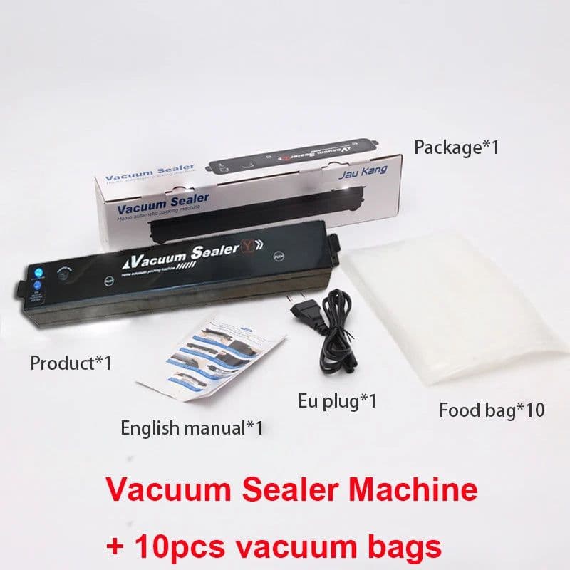 image-Vacuum Sealer Machine EU Plug Free Gift 10pcs Saver Bags Kitchen Vacuum Packer Machine Small Sealing Machine Food Vacuum Sealer