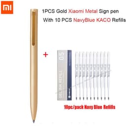 image-Original Xiaomi Mijia Metal Sign Pen Ballpen Mijia Signing Pen 0.5MM PREMEC Smooth Switzerland Refill Black/Blue/Red Ink