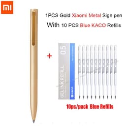 image-Original Xiaomi Mijia Metal Sign Pen Ballpen Mijia Signing Pen 0.5MM PREMEC Smooth Switzerland Refill Black/Blue/Red Ink