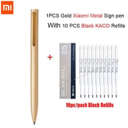 image-Original Xiaomi Mijia Metal Sign Pen Ballpen Mijia Signing Pen 0.5MM PREMEC Smooth Switzerland Refill Black/Blue/Red Ink