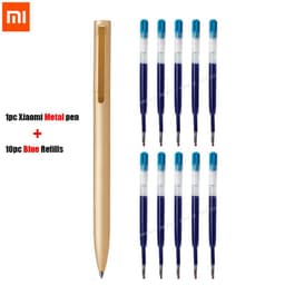 image-Original Xiaomi Mijia Metal Sign Pen Ballpen Mijia Signing Pen 0.5MM PREMEC Smooth Switzerland Refill Black/Blue/Red Ink