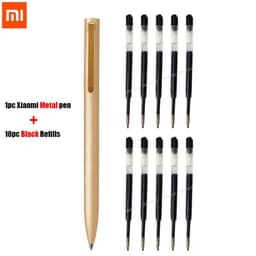 image-Original Xiaomi Mijia Metal Sign Pen Ballpen Mijia Signing Pen 0.5MM PREMEC Smooth Switzerland Refill Black/Blue/Red Ink