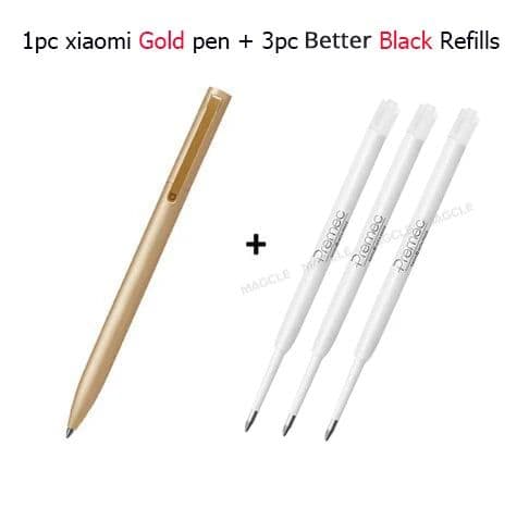 image-Original Xiaomi Mijia Metal Sign Pen Ballpen Mijia Signing Pen 0.5MM PREMEC Smooth Switzerland Refill Black/Blue/Red Ink
