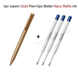 image-Original Xiaomi Mijia Metal Sign Pen Ballpen Mijia Signing Pen 0.5MM PREMEC Smooth Switzerland Refill Black/Blue/Red Ink