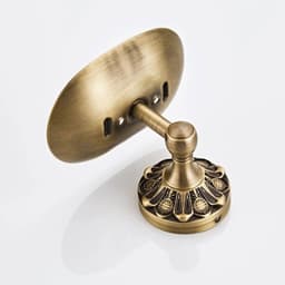 image-1pc Wall Mounted Antique Brass Brushed/Black Soap Holder Bathroom Accessories Soap Dish Storage Holder