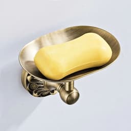 image-1pc Wall Mounted Antique Brass Brushed/Black Soap Holder Bathroom Accessories Soap Dish Storage Holder