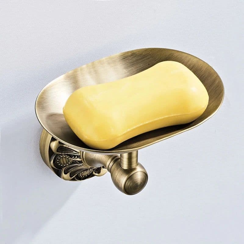 image-1pc Wall Mounted Antique Brass Brushed/Black Soap Holder Bathroom Accessories Soap Dish Storage Holder