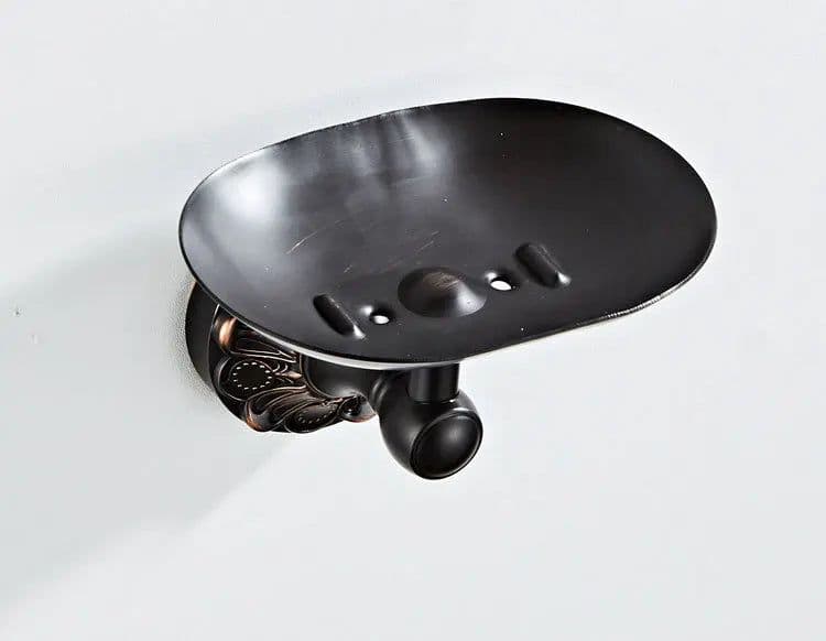 image-1pc Wall Mounted Antique Brass Brushed/Black Soap Holder Bathroom Accessories Soap Dish Storage Holder