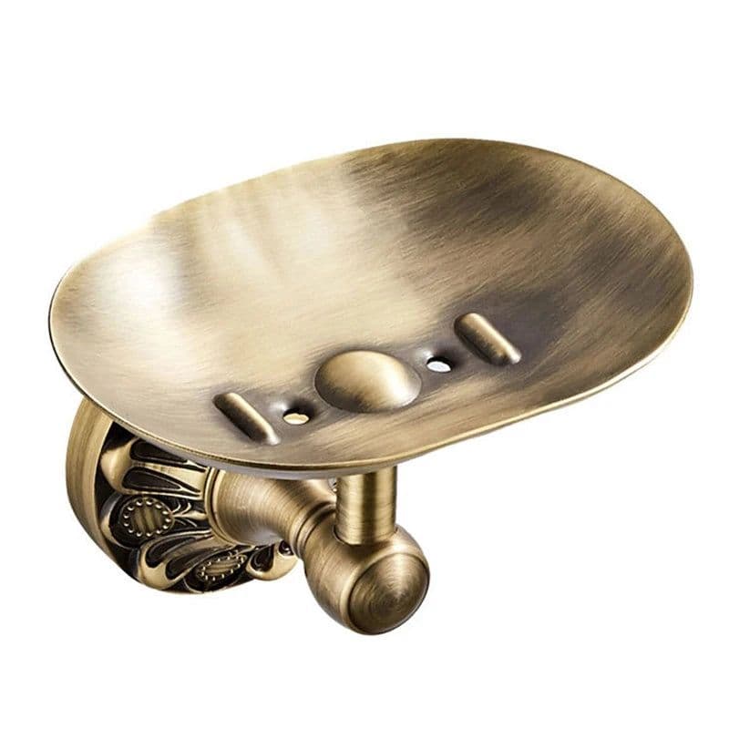 image-1pc Wall Mounted Antique Brass Brushed/Black Soap Holder Bathroom Accessories Soap Dish Storage Holder
