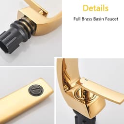 image-Rozin Bathroom Gold Basin Faucet Deck Mount Black Chrome Washing Basin Mixer Water Taps Creative Hot Cold Water Crane Mixers
