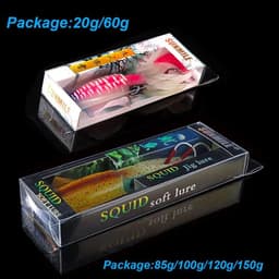 image-SUNMILE Fishing Soft Squid Lure 20g/60g/80g/100g/120g/150g Luminous/UV Squid Jig Fishing Lures For Sea Fishing Wobbler Bait
